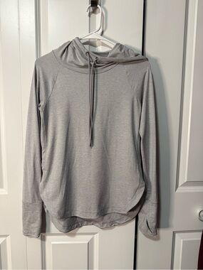 Athleta Heather Gray Oversized Hooded Pullover - XXS